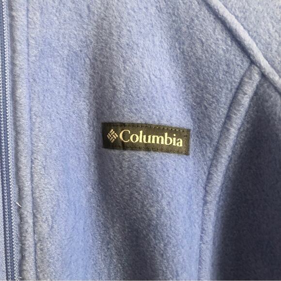 Columbia Benton Springs Full Zip Fleece Zipup Periwinkle Blue Sweater Jacket - Picture 6 of 9